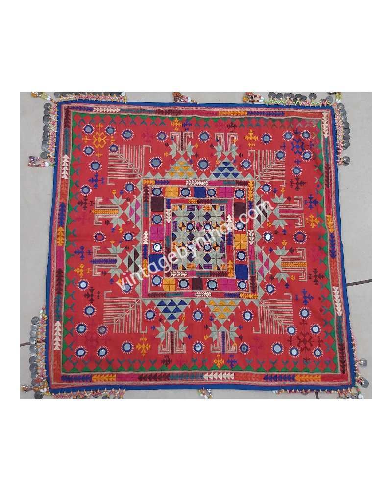 Vintage & Rare Pakistan Soof Hand Embroidered Handkerchief “RUMAAL”